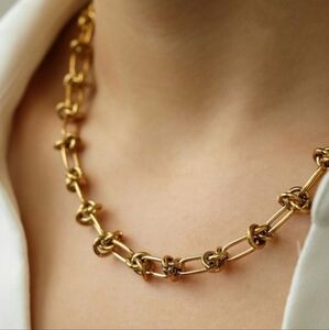 Neiman Marcus Premium Chain Rhodium/18 kt Gold Plated Necklace